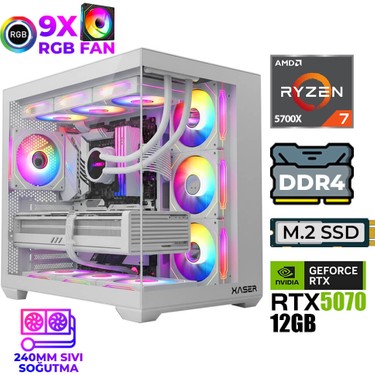 Xaser Master X6 Ryzen 7 5700X 32GB Ram 1tb M.2 Nvme SSD 12GB Fiyatı