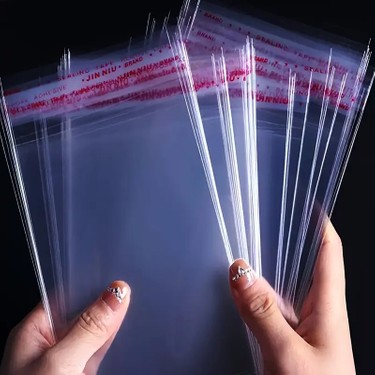 150 Adet 8X15 cm Bantlı Yapışkanlı Şeffaf Opp Jelatin Poşet Fiyatı