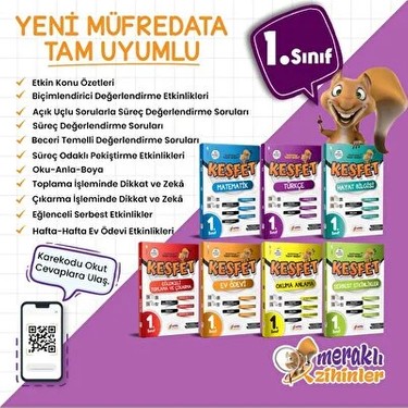 Meraklı Zihinler 1. Sınıf Keşfet 2. Dönem Seti Kitabı ve Fiyatı