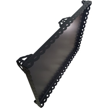 Lazer Kesim Mat Siyah Döküm Soba ve Şömine Altlığı 65X90 cm Fiyatı