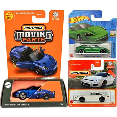 3 Araç Set - Matchbox 2024 Porsche 718 Spyder & Hot Wheels Fiyatı
