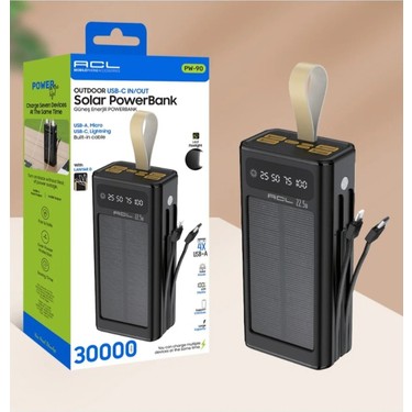 Pw-90 LCD Ekran Dahili Mikro, Type-C, Lightning 4xusb Fiyatı