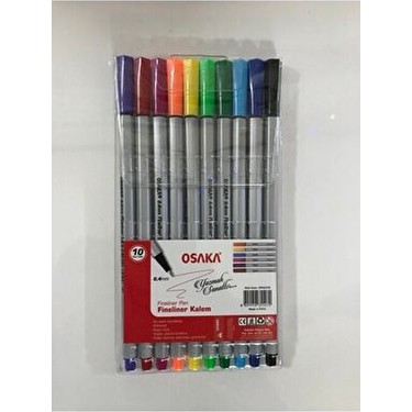 Osaka Fineliner Trio Pen Renkli Kalem Set 0.4 mm 10'lu Fiyatı