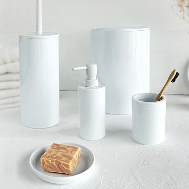Primanova Flores 5'li Beyaz Banyo Seti Plastik Kapaklı Suya Fiyatı