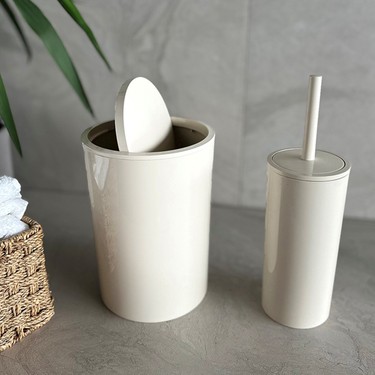 Primanova Flores 2'li Bej Banyo Seti Plastik Kapaklı Fiyatı