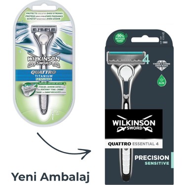 Wilkinson Sword Quattro Tıtanıum Sensıtıve 4 Bıçaklı Sistem Fiyatı