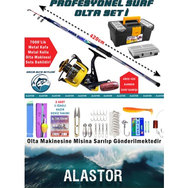 Alastor Surf Karbon Olta Takımı 420 cm Profesyonel Olta Seti Fiyatı