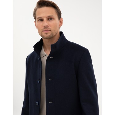 Pierre Cardin Erkek Lacivert Slim Fit Yün Karışımlı Palto Fiyatı