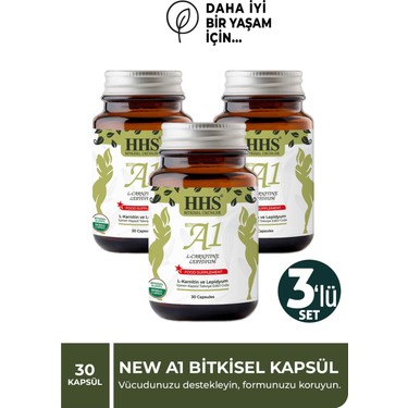 hhs a1 l-carnitine lepidium New A1 L Carnitine Lepidium Bitkisel Kapsül – 3 Adet Fiyatı