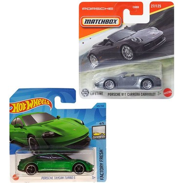 2 Araç Set - Hot Wheels Porsche Taycan Turbo S - Yeşil & Fiyatı