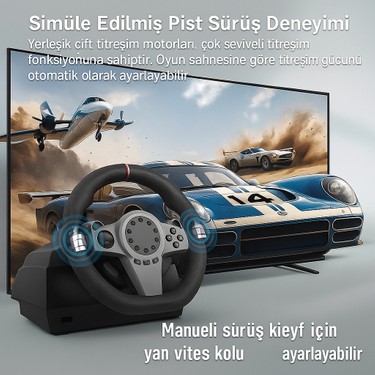 Cosmostech GT100V2 Racing Direksiyon Seti – Gerçekçi 270° Fiyatı