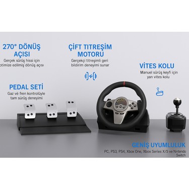 Cosmostech GT100V2 Racing Direksiyon Seti – Gerçekçi 270° Fiyatı