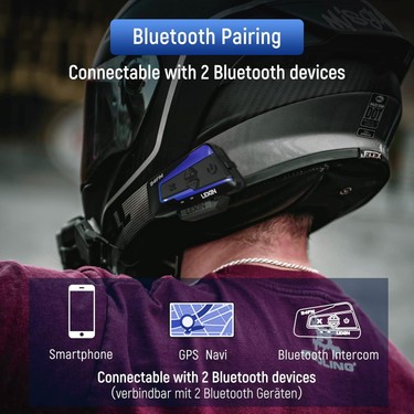 Lexın B4FM Bluetooth Motosiklet Intercom | 2000 M Menzil – Fiyatı