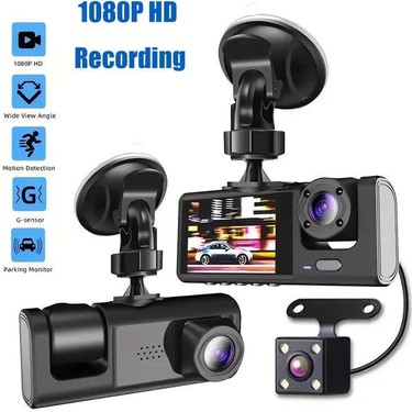 Araç Araba Kamerasi Black Box Traffic Recorder 3 Kameralı Fiyatı