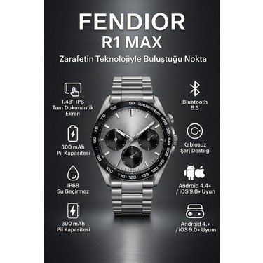 SFフギアレトロ Fendior Akıllı Saat Silver Fiyatı - Taksit Seçenekleri