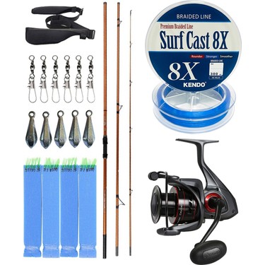 Yekoutdoor Profesyonel Olta Seti Okuma Trio Rex Surf 450CM Fiyatı