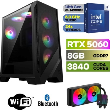 Şafak-Gaming Pc Ddr5-Rtx 5060 8gb -Intel I9 14900KF – 32 GB Fiyatı