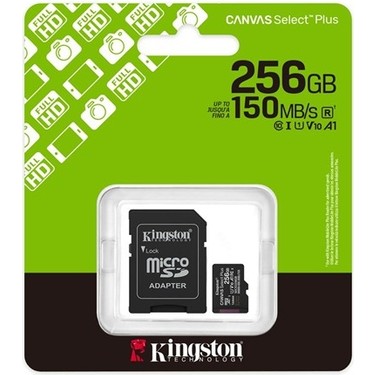 256 GB Kıngston Canvas Select Plus Mıcro Sd Card CL10 Fiyatı