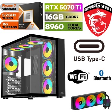 s*n様 9800x3d 5070ti ddr5 16*2 sdd1TB MSI Gaming Pc Ddr5 – Rtx 5070Tİ 16GB – Ryzen 7 9800X3D – Fiyatı