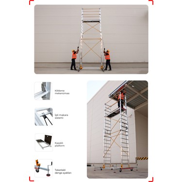 Çağsan 2x8 Basamaklı Telesafe XL_FP - İki Parçalı Alüminyum Fiyatı
