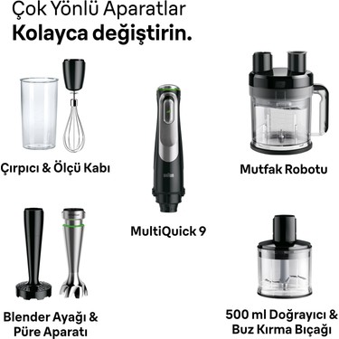 Braun 2 Yıl Multiquick 9 El Blenderi MQ9187XLI Resmi Fiyatı