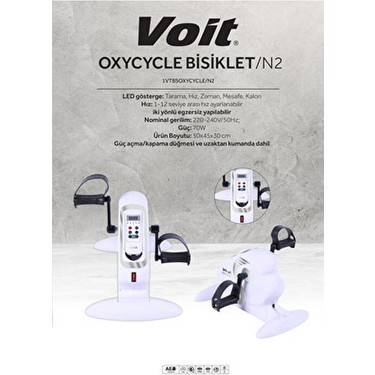 Voit Oxycycle Egzersiz Bisikleti LCD Gösterge ile 100 kg Fiyatı