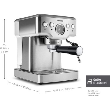Gusto Classico espressomachine 1350 watt 20 bar druk watertank: 1,5 Gusto Classico espressomachine 1350 watt 20 bar druk watertank: 1,5