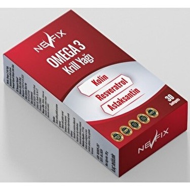 Nevfix Omega 3 Krill Yağı 30 Softgel Kolin ve Resveratrol Fiyatı