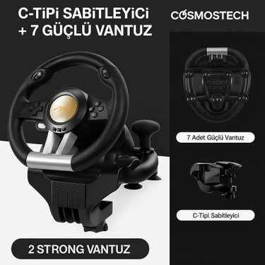 Cosmostech Pxn V3 Pro Yarış Direksiyonu Seti – Pedallı 180° Fiyatı