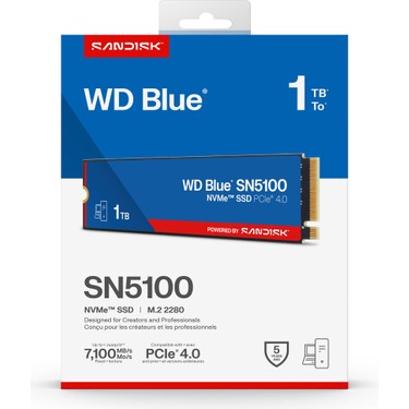 Wd Blue SN5100 1tb WDS100T5B0E 7100/6700MB/S Pcıe Gen 4.0 Fiyatı