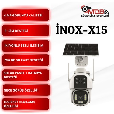 INOX-X15 Dual Lens 4 MP PTZ Güvenlik Kamerası Beyaz Renkli Fiyatı