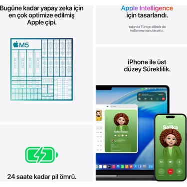 Apple MacBook Pro M5 16GB 1TB SSD macOS 14 Taşınabilir Fiyatı