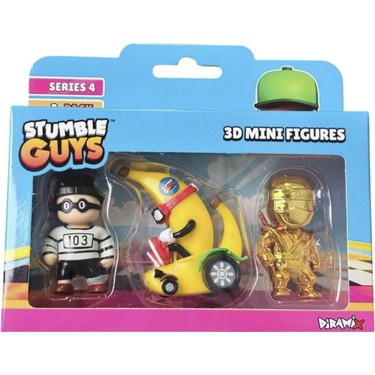 Stumble Guys 3'lü Mini Figür Seri 4 - Inmate 613 Peel Out Fiyatı
