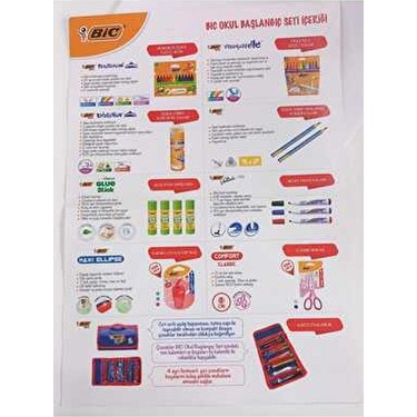 Bic Okul Başlangıç Seti 15 Parça Renkli Kırtasiye Ürünleri Fiyatı