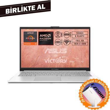 Asus Vivobook Go 15 Amd Ryzen 5 7520U 8gb 1tb SSD 15.6 Fhd Fiyatı
