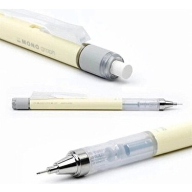 Tombow Monograph Druckbleistift - 0,5 Mm, Pastell Cremegelb, Mit Shaker-Funktion & Mono-Radierer
