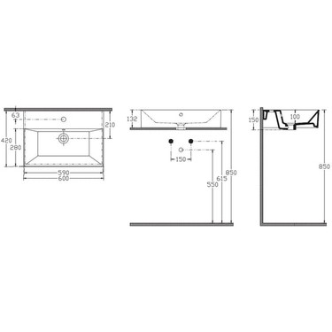 Isvea Sistema Z 60X42CM Yarım Ayaklı Lavabo Seti Fiyatı