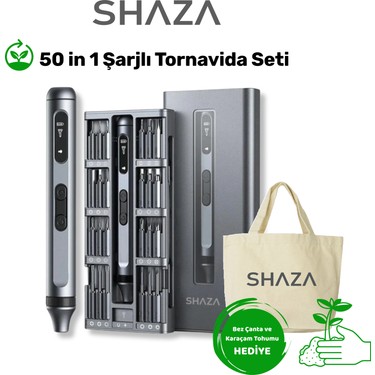 Shaza 50 Parça Şarjlı Hassas Tornavida Seti – Led Işıklı, Fiyatı