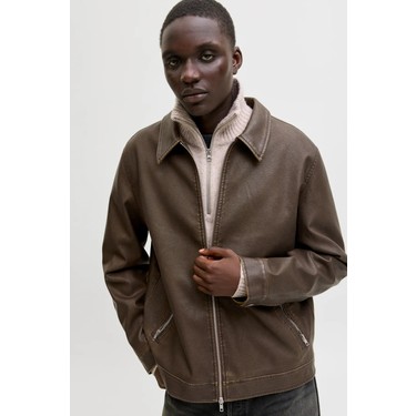 Jack & Jones Erkek Jjecasablanca Deri Ceket 12278839 Fiyatı