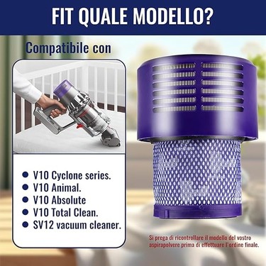 Lidyahan Store 2 Adet Dyson V10 Filtre, Dyson Filtresi, Fiyatı