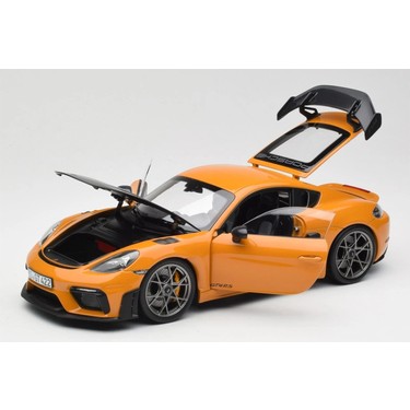 Porsche Cayman GT4 RS Weissach 2023 Miniature Norev 1/18 - Jaune - Métal