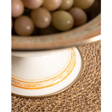 Madame Coco Rodez Ayaklı Meyve Kasesi - Turuncu - 30 cm Fiyatı