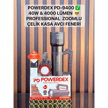 Powerdex PD-9400 Profesyonel El Feneri | 40W – 4000 Lümen – Fiyatı