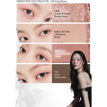 İpeksi Dokulu 4'lü Far Paleti MUZIGAE MANSION Twist Pot Eye Fiyatı