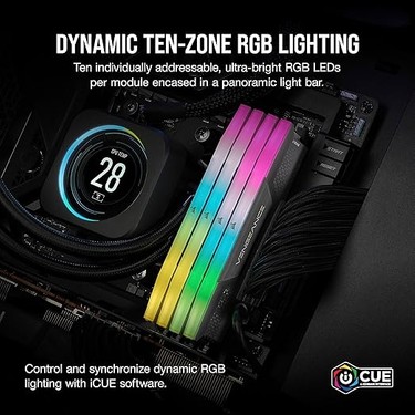 Vengeance Rgb Ddr5 32GB (2X16GB) Ddr5 6000MHZ CL36 Amd Expo Fiyatı