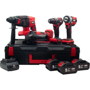 Attlas ATB21 4'lü Kömürsüz Akülü Kombo Set Matkap + Taşlama Fiyatı