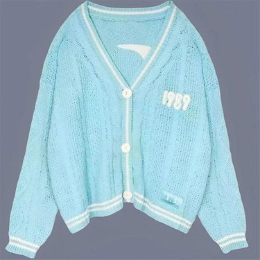 Shein Mavi 1989 (Taylor's Version) Cardigan Oversize Hırka Fiyatı