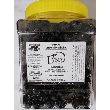 Kuru Sele Gemlik Siyah Zeytin (3xs-4xs Boy, 381-460 Kalibre) Fiyatı