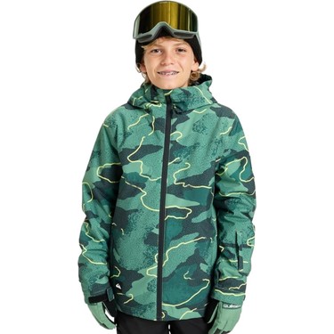 QUIKSILVER MISSION PRINTED YOUTH JK 新品 Quiksilver Mission Printed Youth Jk Erkek Çocuk Yeşil Fiyatı