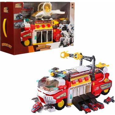 Maxx Wheels Sesli ve Işıklı Kurtarma Garaj Seti - Fire Fiyatı